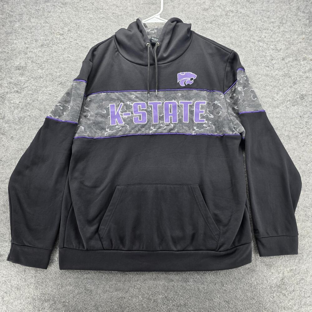 Kansas State Wildcats Hoodie Mens XL Black Purple College Football Pullover